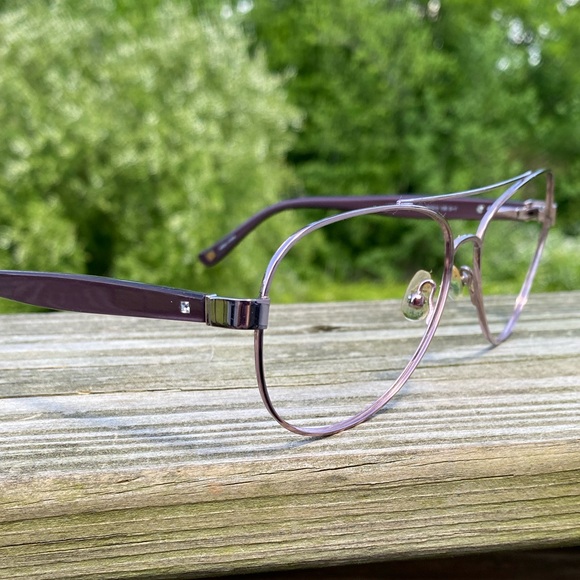 Liz Claiborne Accessories - Liz Claiborne glasses frames metallic pink rose mauve 58[]14 135